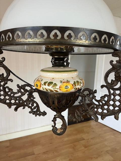 Ouderwetse petroliumlamp (nu wel met fitting)