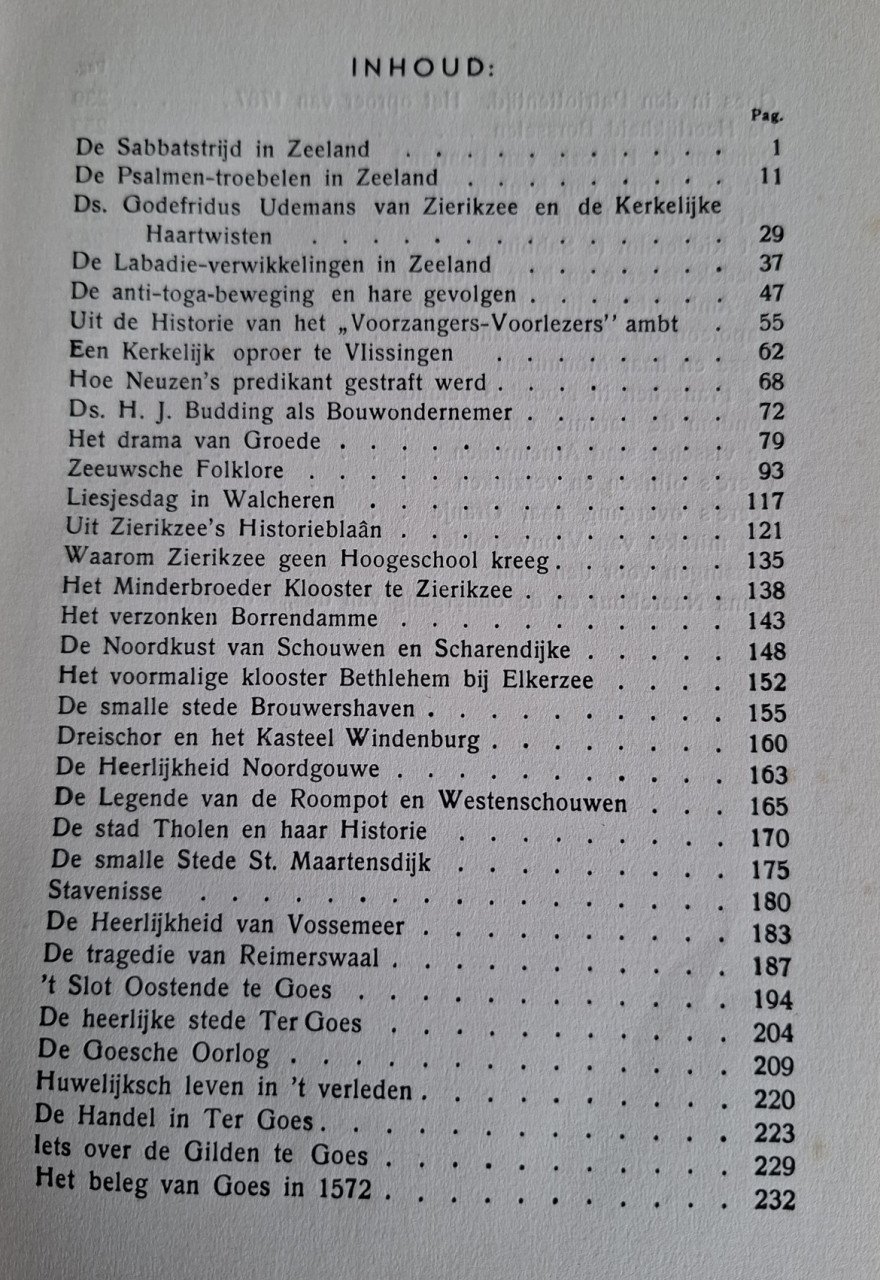 Ons Zeeuwsch Verleden (uit 1933), door A.M. Wessels