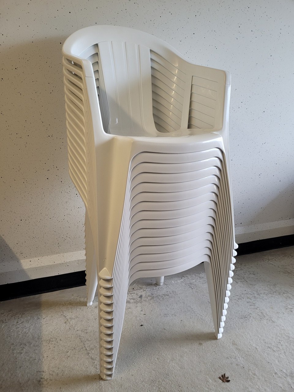 Stapelstoelen met kussens, 15 stuks
