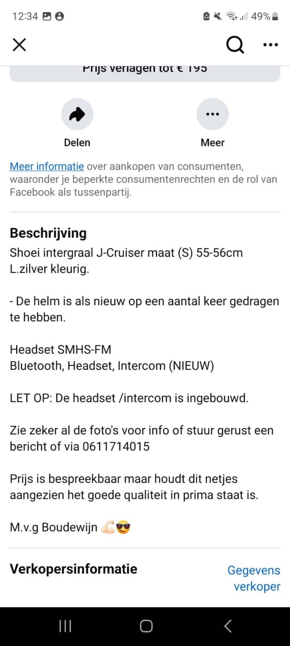 Intergraal helm met headset