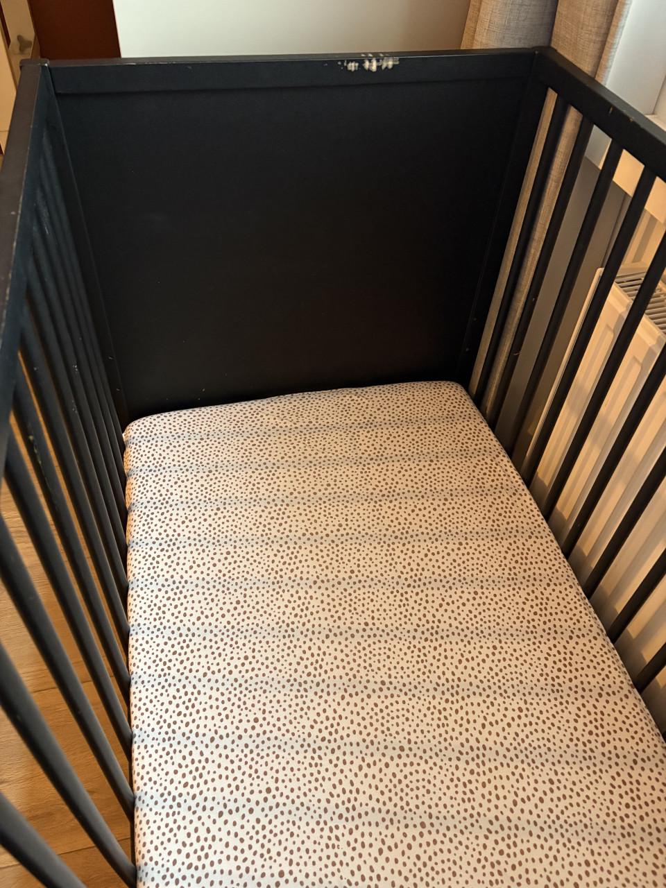 Ledikant 120x60 cm zwart in hoogte verstelbaarder