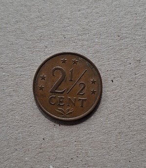 168x 2½ct Nederlandse Antillen Koper