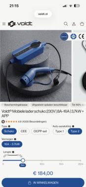 Laadkabel auto