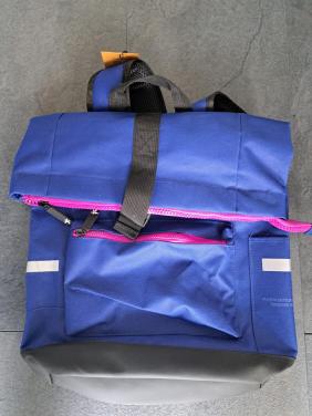 Rugzak paars/blauwachtig met roze