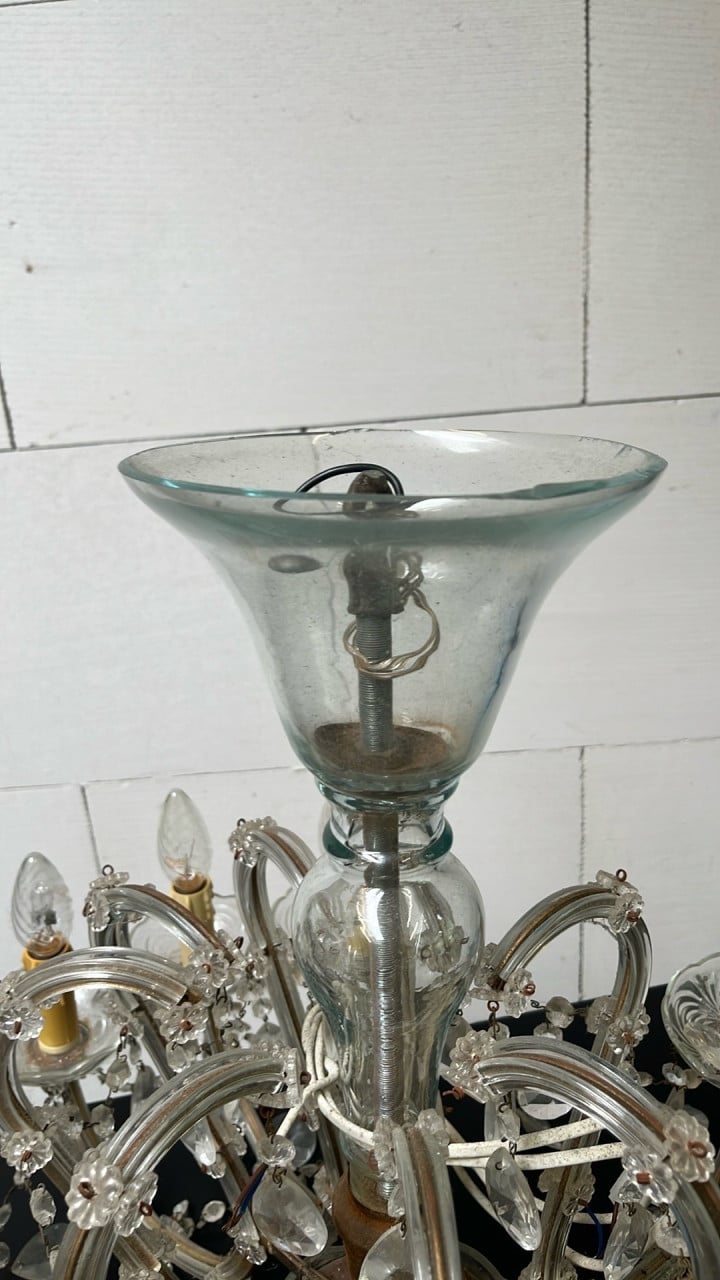Antieke kroonluchter kristal