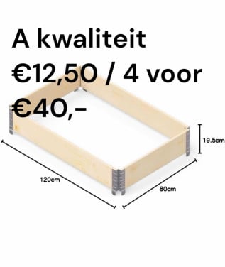 Moestuin bakken / palletranden