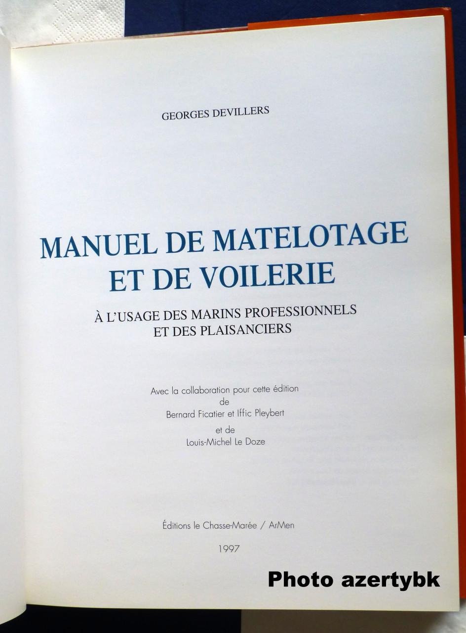 Manuel de matelotage et de voilerie - ISBN 9782903708757 EAN 9782903708757