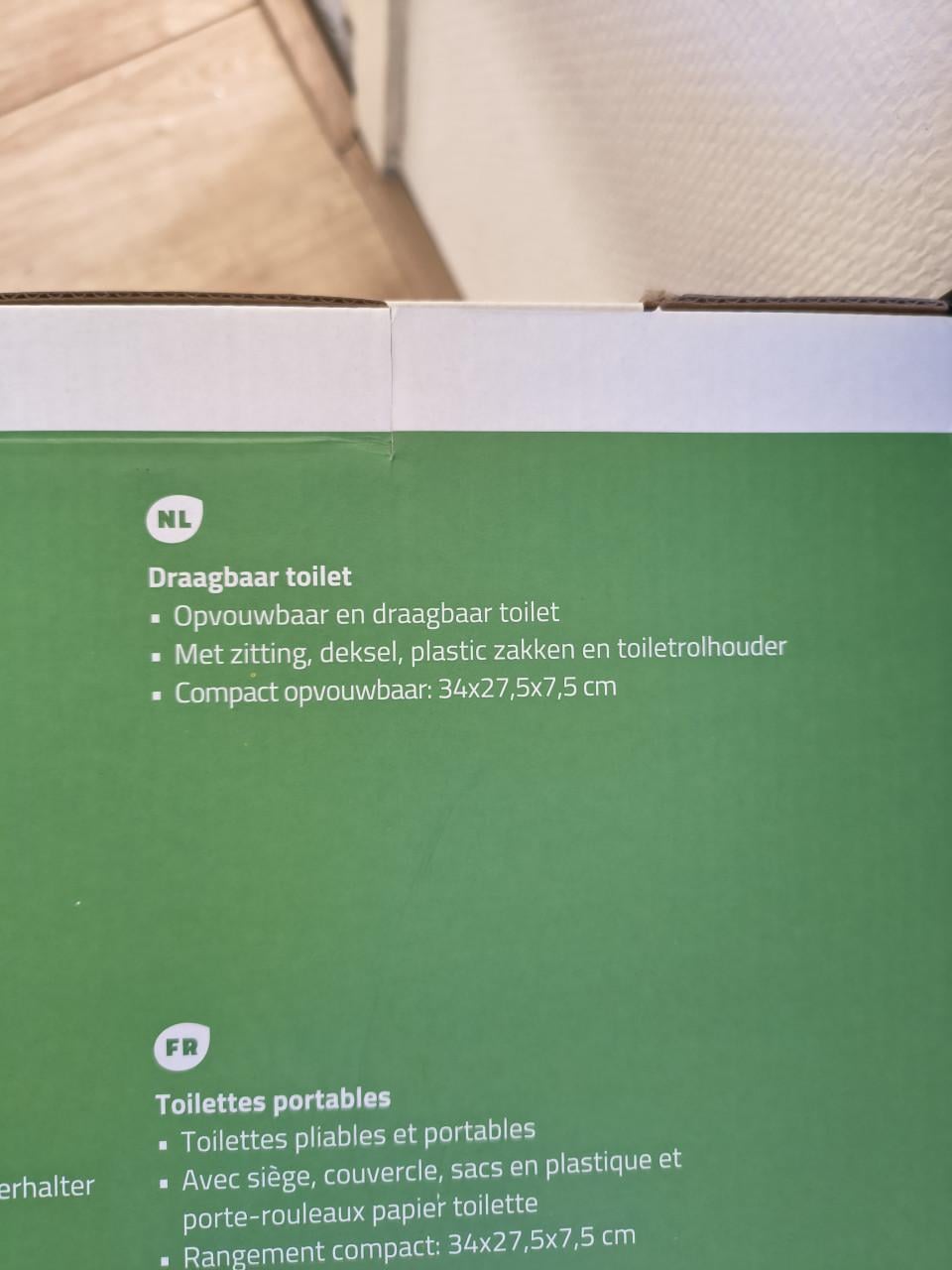Bo-camp portable toilet. Camping wc opvouwbaar kampeertoilet