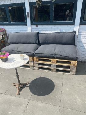 Loungeset Tuinkussens voor palletbank zwart, merk Karwei.