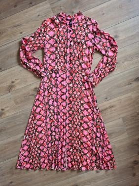 Maxi doorknoop jurk van Eksept Shoeby - Fuchsia - Roze print Mt M-L