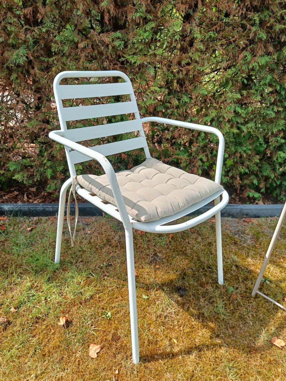 Set van 2 witte tuinstoelen