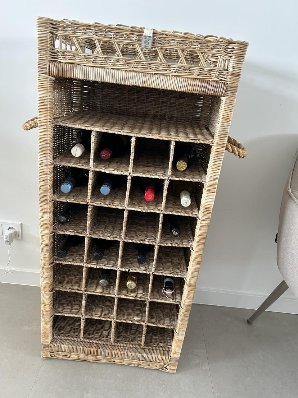 Riviera Maison Rustic Rattan Wine Rack