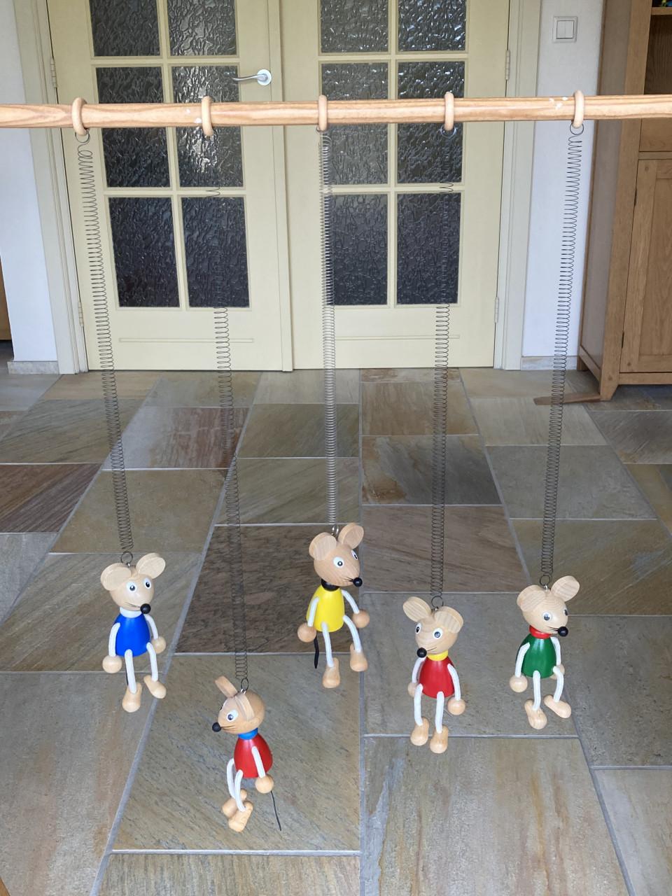 5 muizen aan trekveer