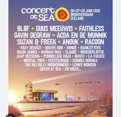 Kaarten concert at sea