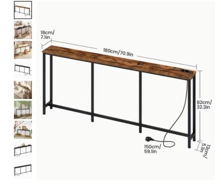 Consoletafel met stopcontact. Nieuw in verpakking! Gratis    Gereserveerd