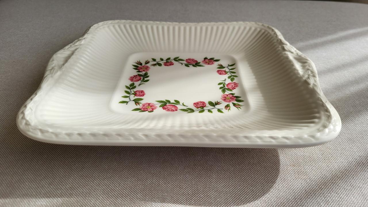 Wedgwood Rosalind vierkante schaal gebakschaal - NIEUW