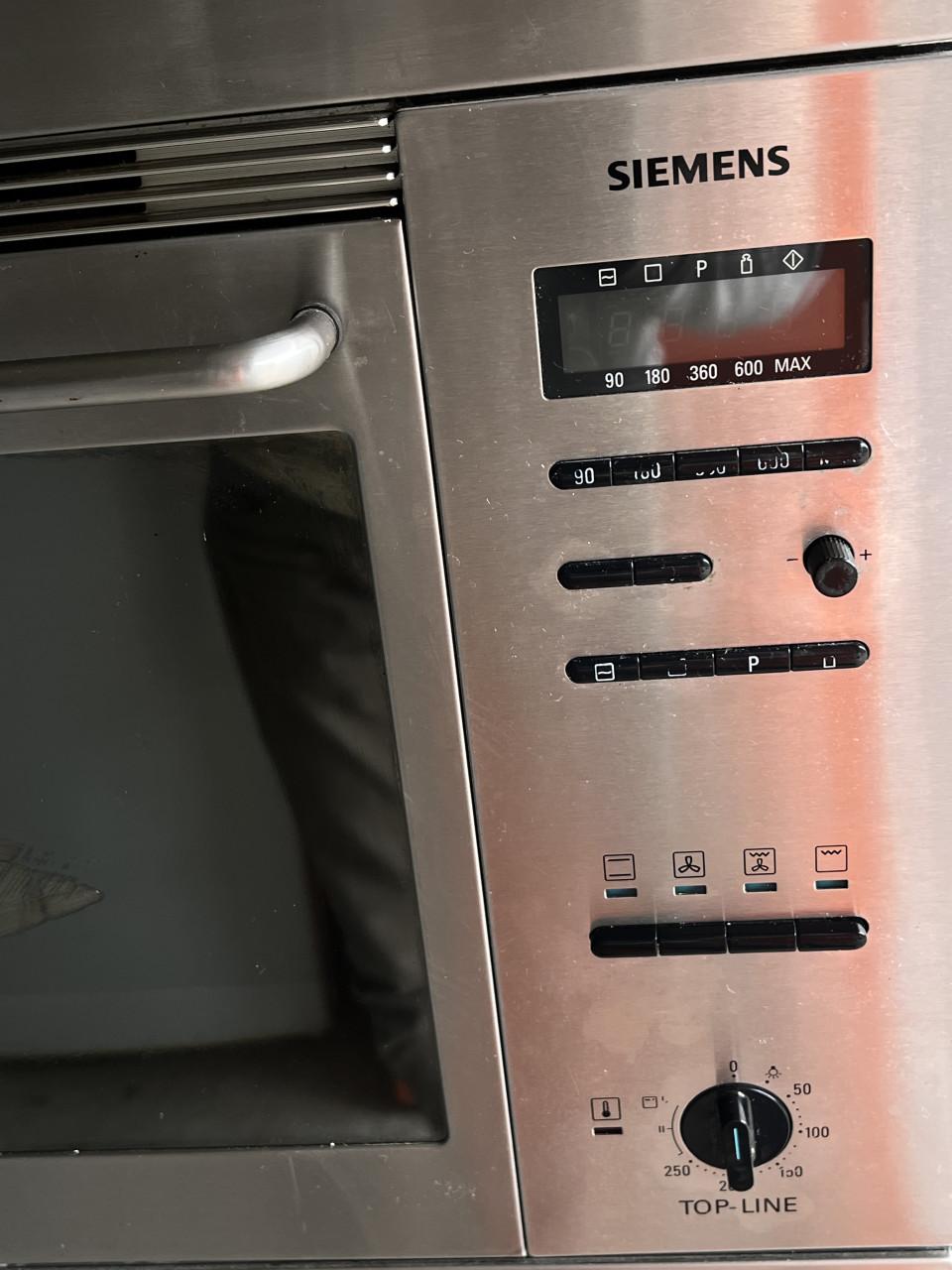 Siemens inbouw combi magnetron hetelucht oven 60x47 cm.. Glazen bakplaat
