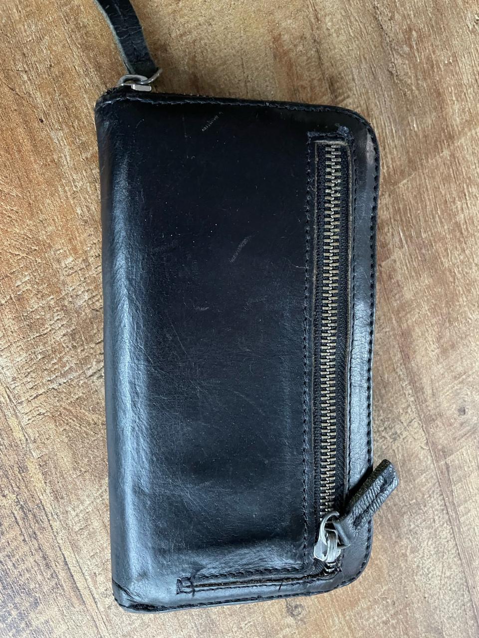 Leren cowboybag portemonnee