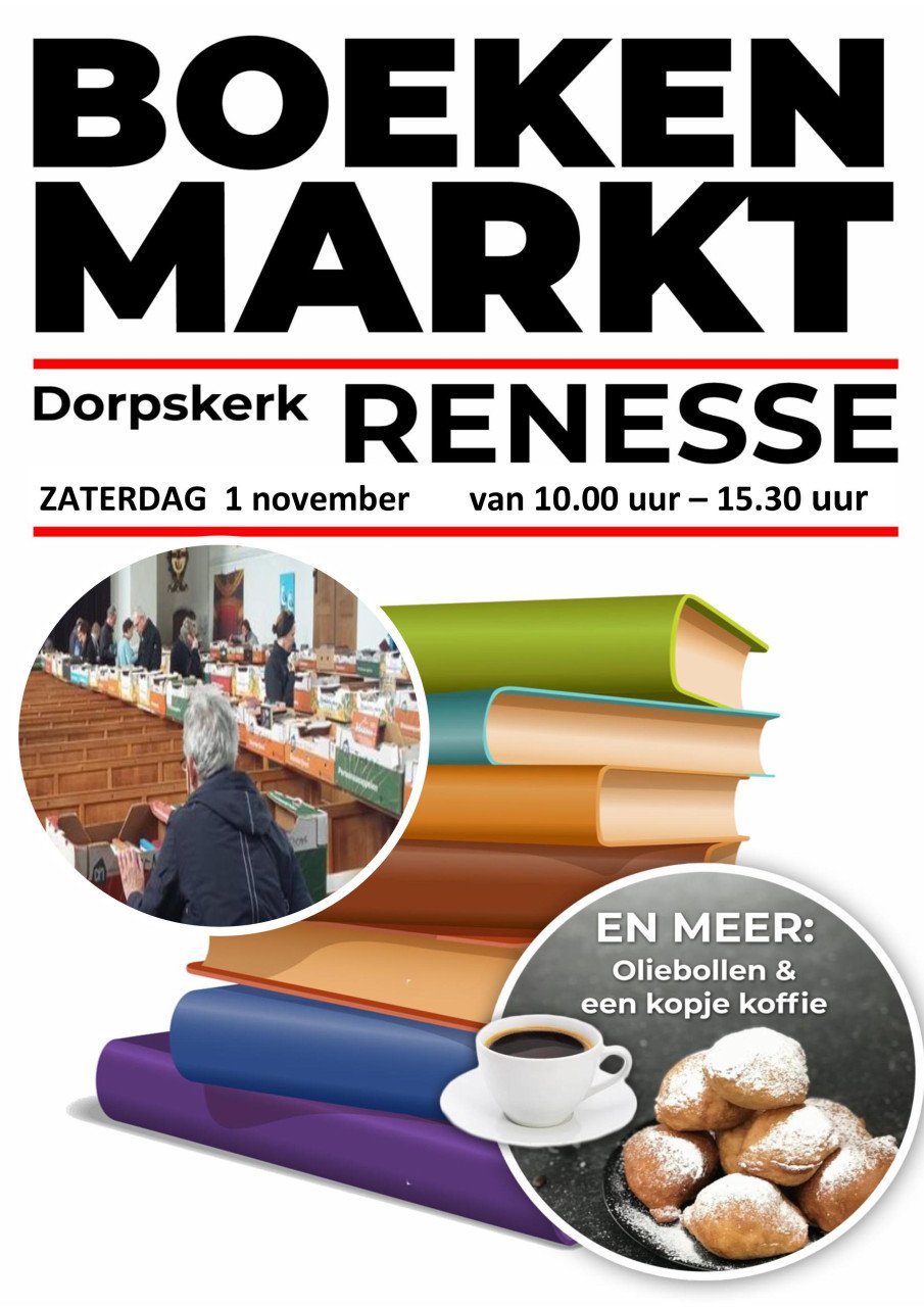 Boekenmarkt Renesse zaterdag 1 november 2025
