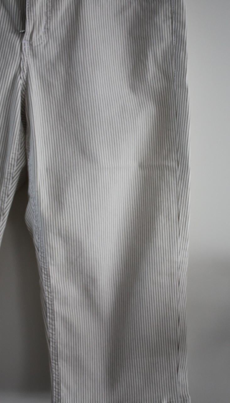 Creme grijs gestreeepte broek maat 38