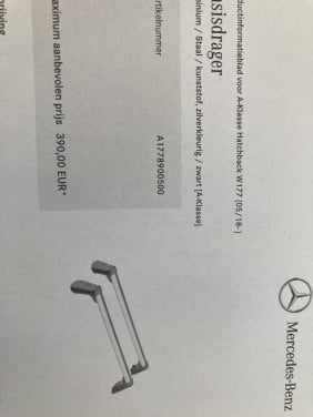 Dakdragers Mercedes-Benz A-klasse 177