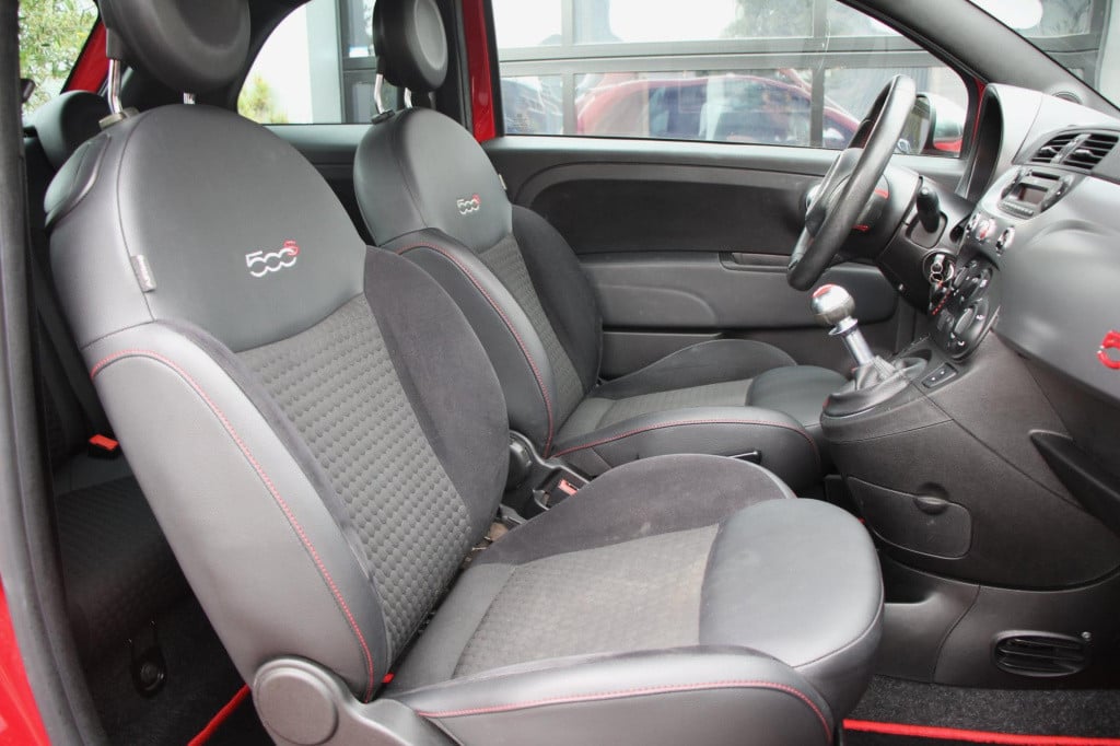 Fiat 500 1.2 500s - leder/alcantara - sport - h&r - aux/usb - nieuwe koppel