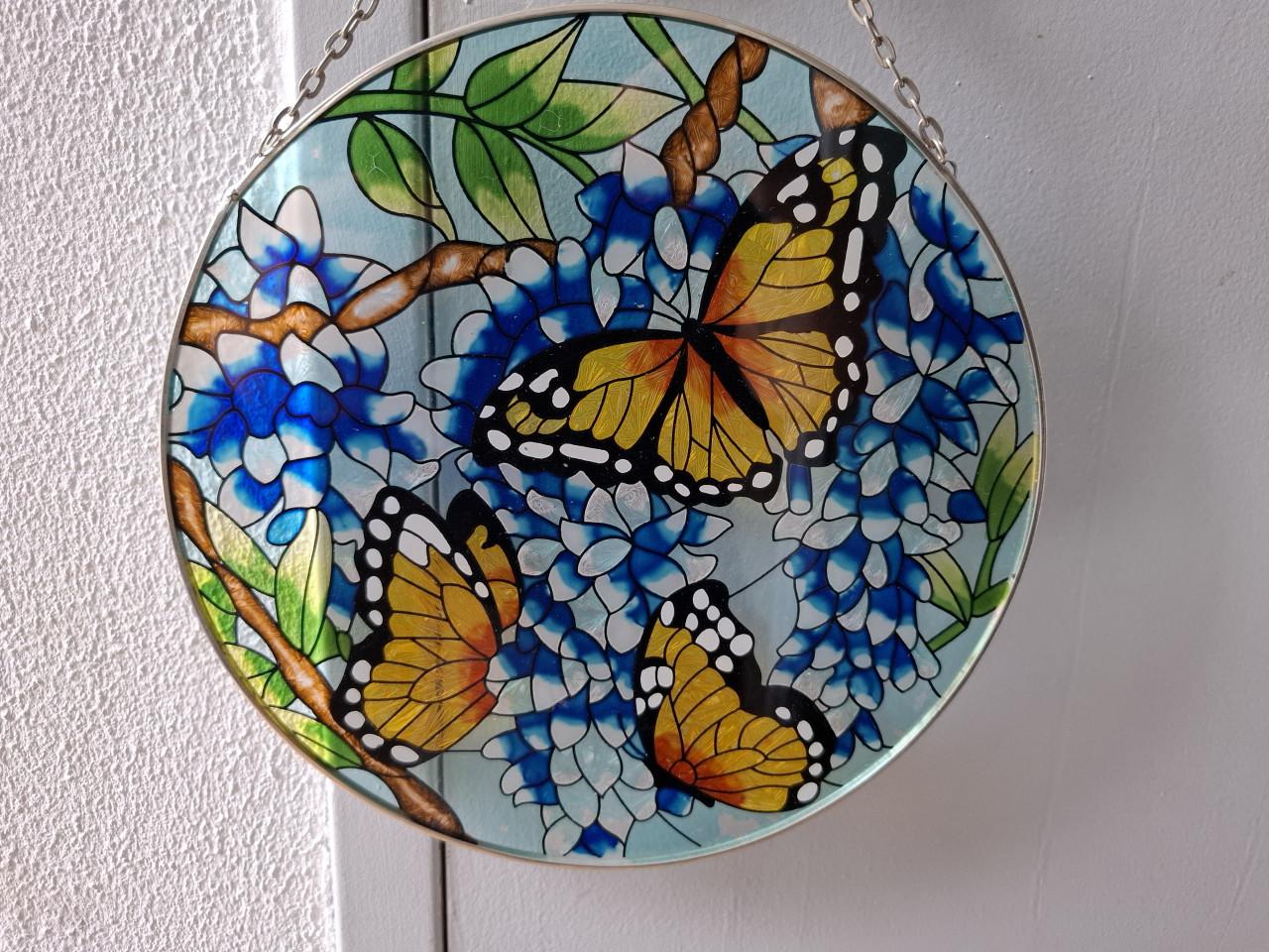 Glas in lood vlinders