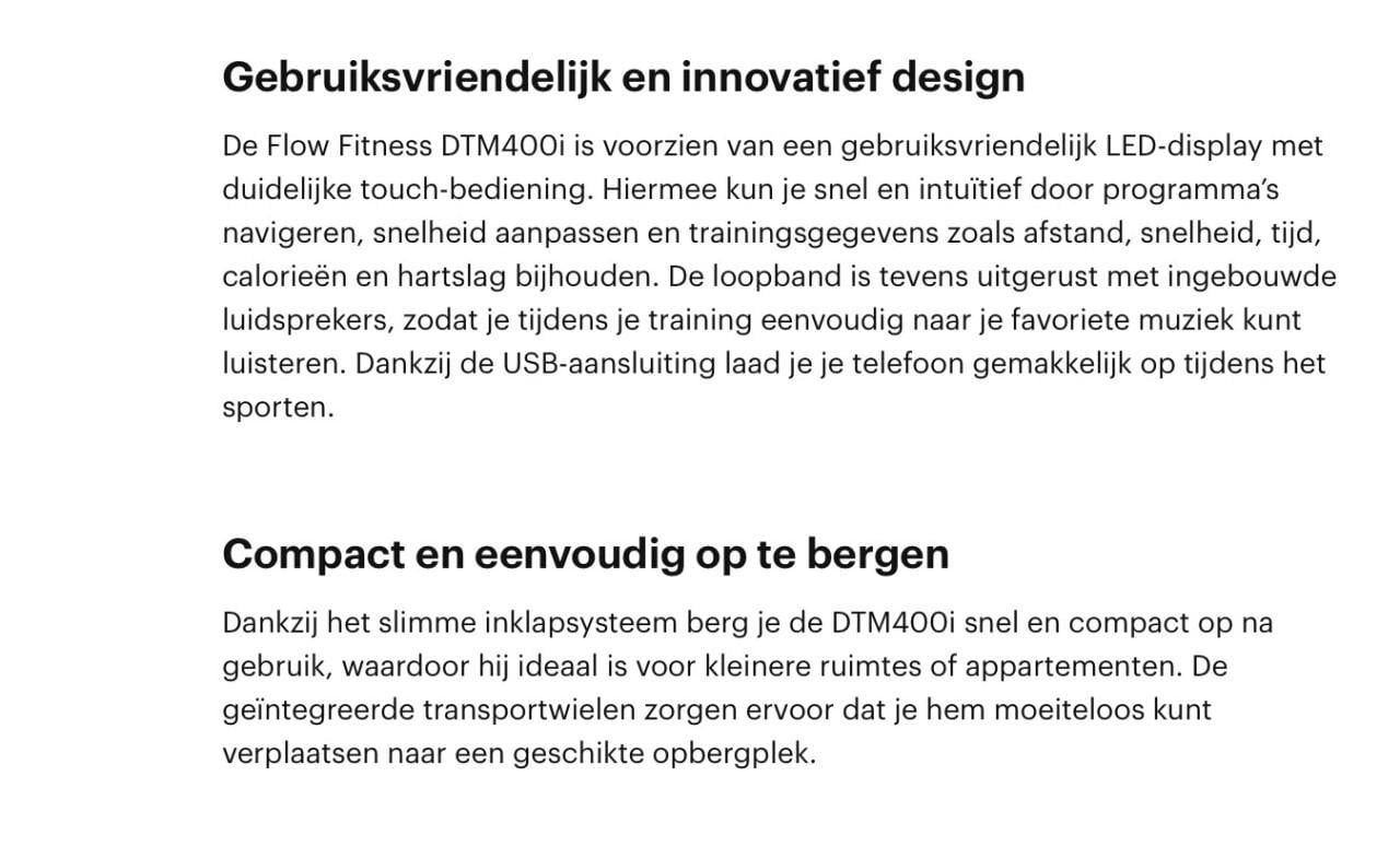 Flow Fitness DTM400i loopband