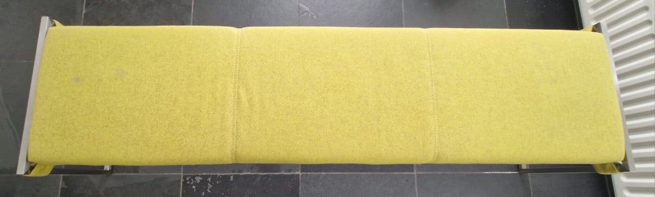 Bert Plantagie keukenbank 180x48 vilt gele stof