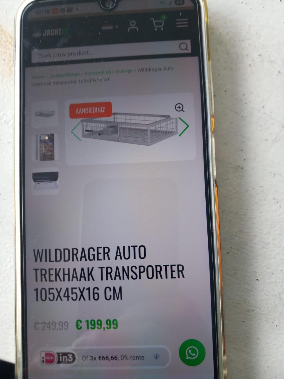 Stalen trekhaakrek
