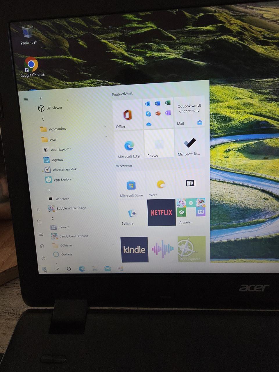 Te koop Acer laptop 500gb