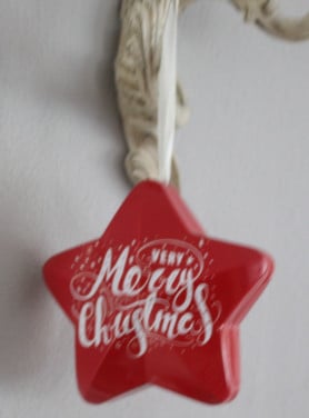 Metalen ster hanger kan ook open