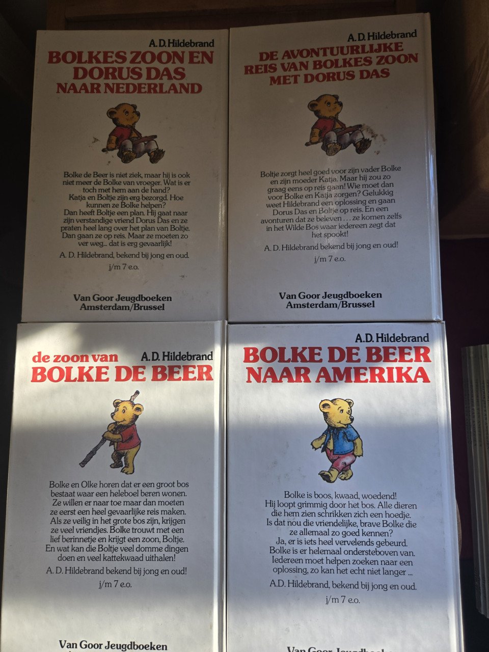 4x boekje Bolke de Beer van A.D. Hildebrand