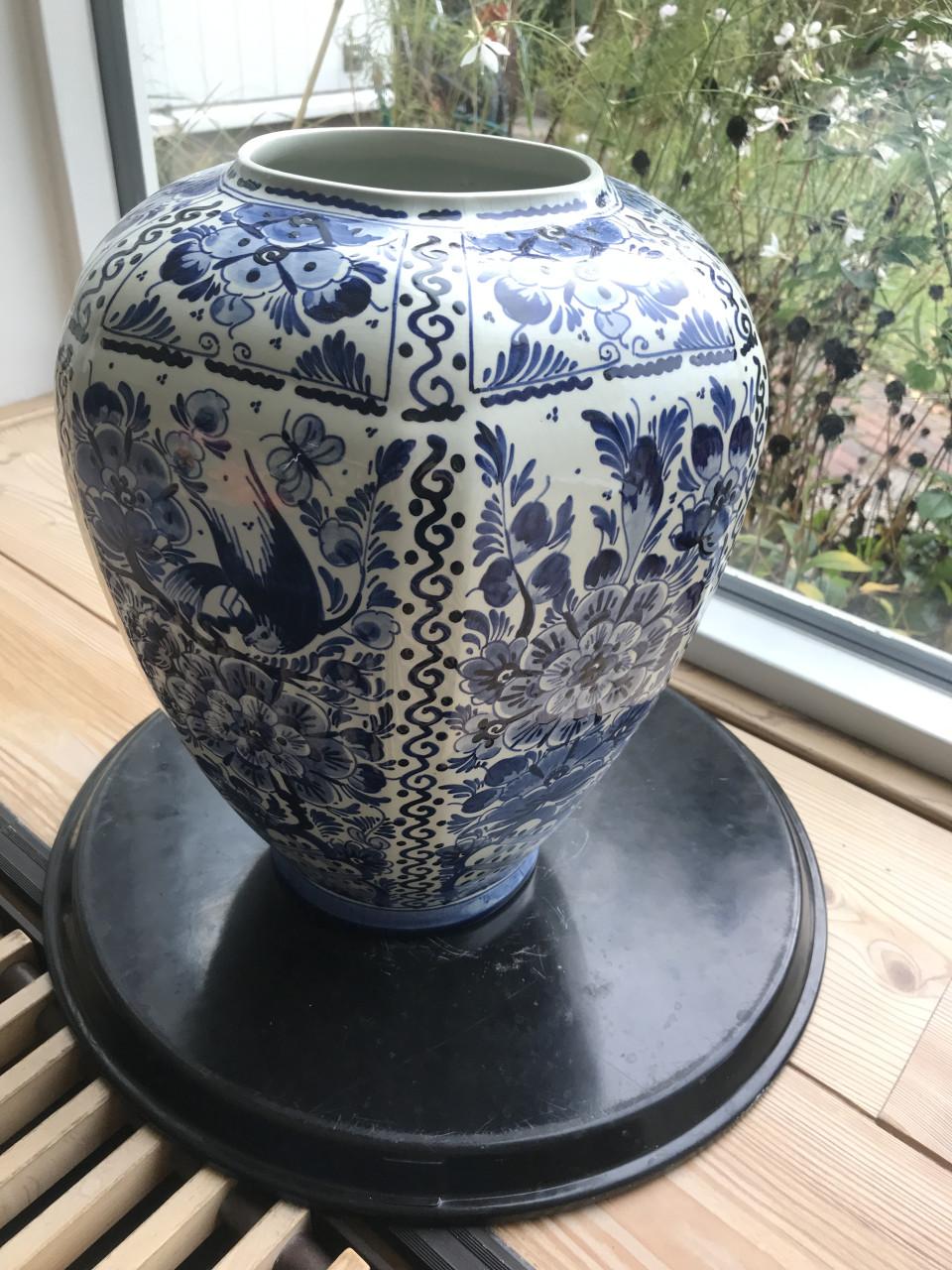 Grote Delftsblauwe vaas