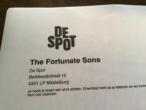 De Fortunate Sons op vrijdag 31 oktober