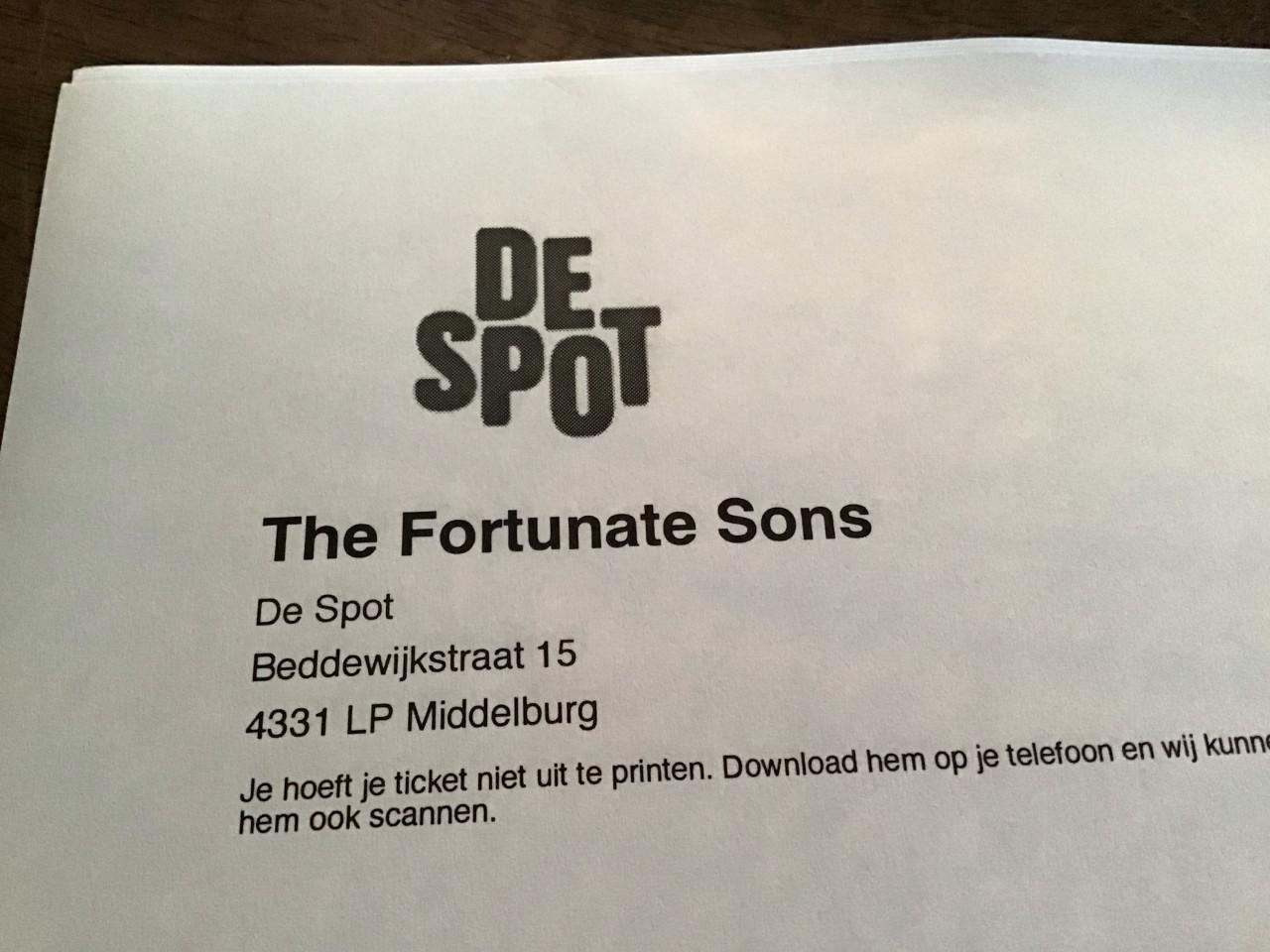 De Fortunate Sons op vrijdag 31 oktober
