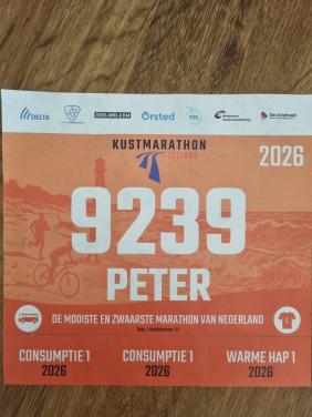 Startbewijs wandelmarthon 4 okt