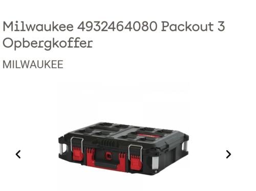 Opberg box gereedschap milwaukee