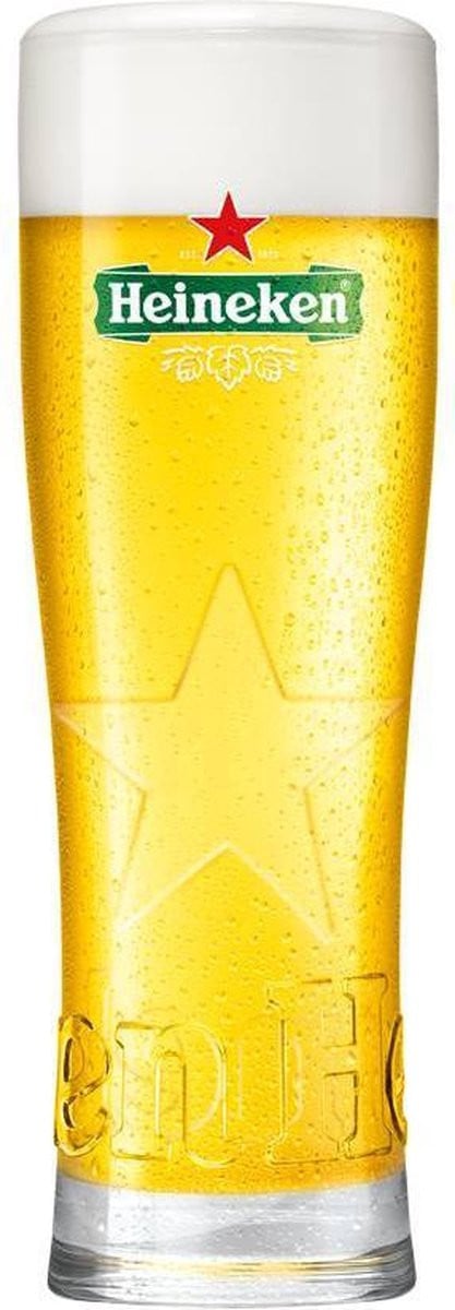 Set van 6 Heineken Star bierglazen 25 cl - NIEUW