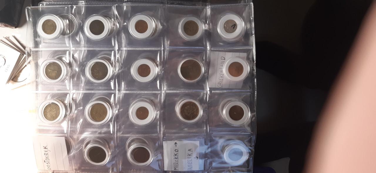 Map met oude munten buitenland