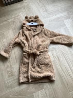 Badjas met berengezicht, maat 122/128