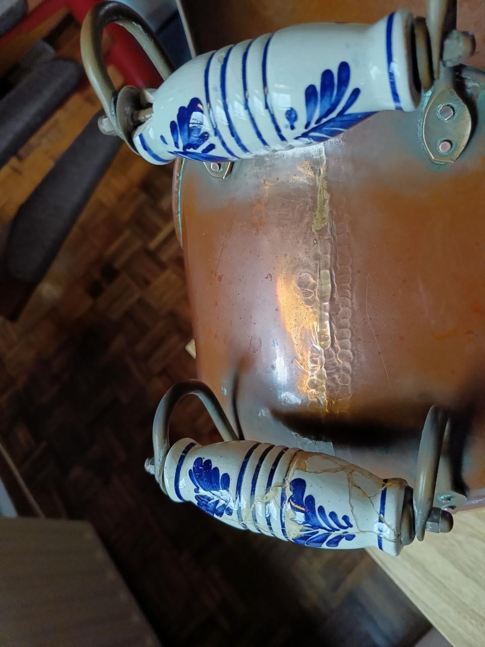 Antiek koperen kolenkit