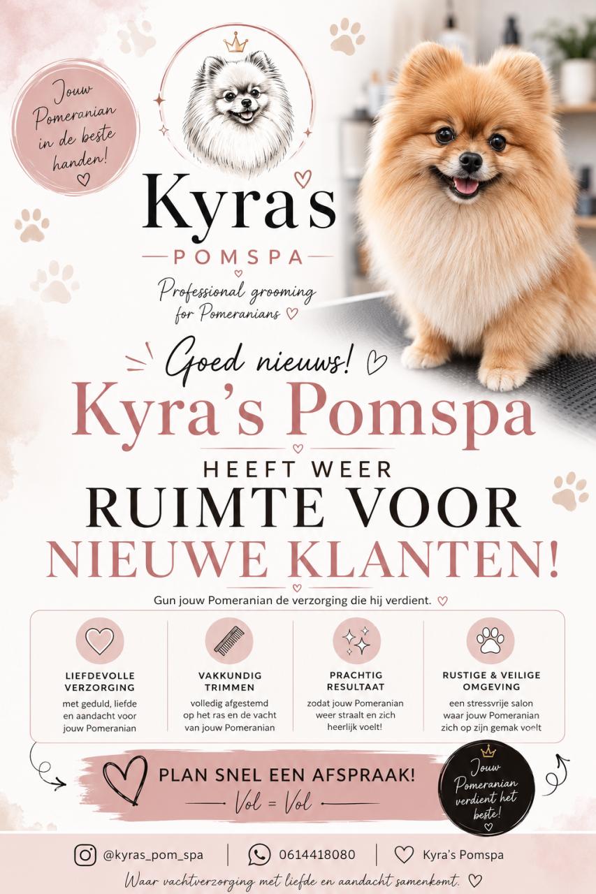 Plaats voor nieuwe klanten in de trimsalon