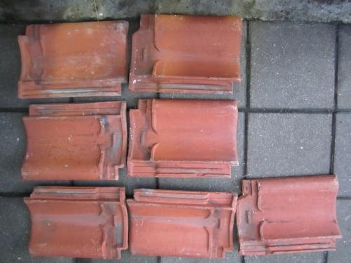 7 st. Droge Dakpannen om te beschilderen