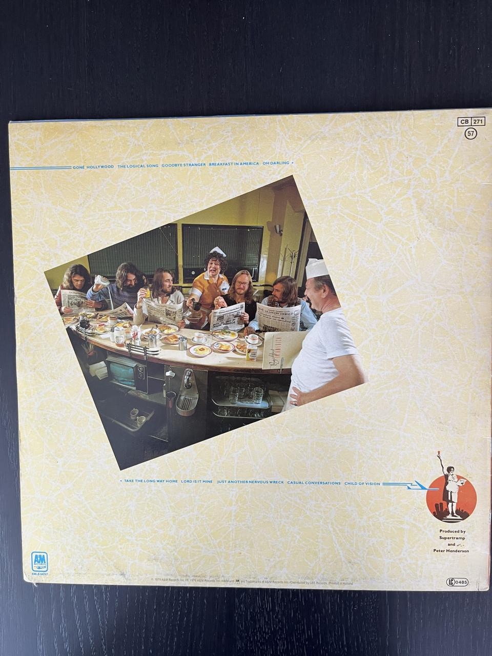 LP:  Supertramp, titel 'Breakfast in America'