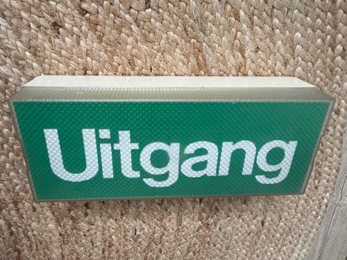 Vintage UITGANG lamp noodverlichting opbouw