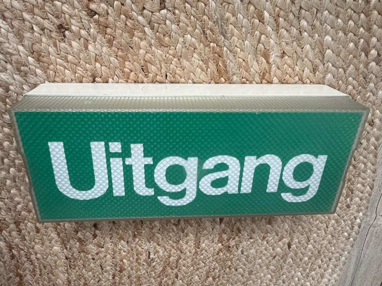 Vintage UITGANG lamp noodverlichting opbouw