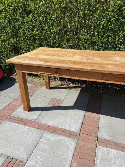 Massief teak houten eettafel