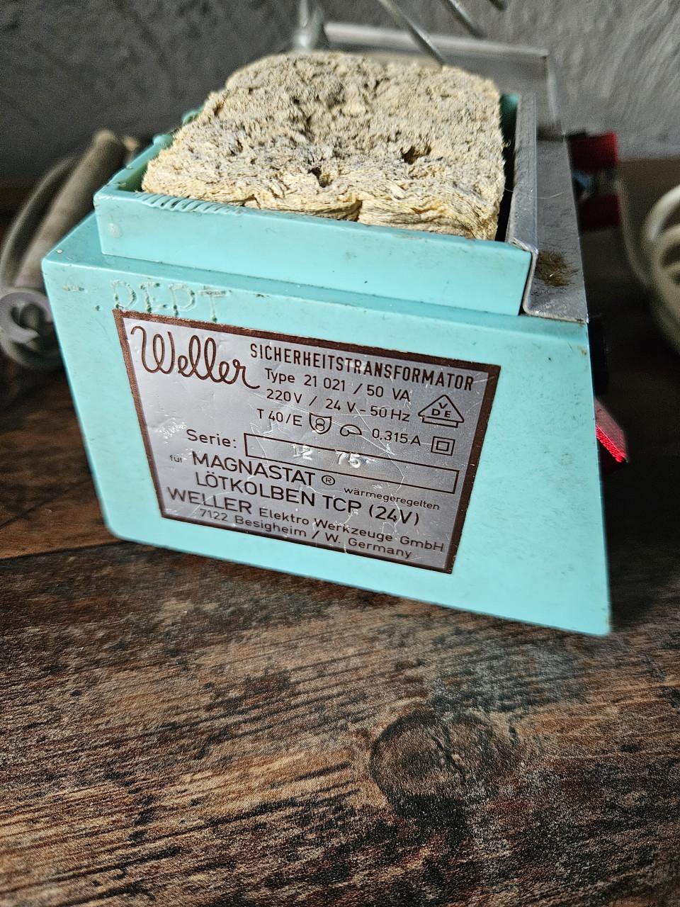 Vintage werkende Weller Soldeerstation met Soldeerbout