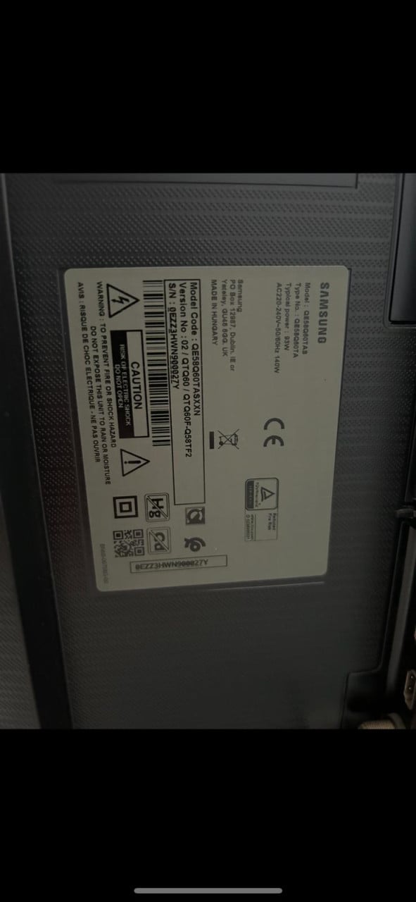 TV Samsung QLED 58 inch